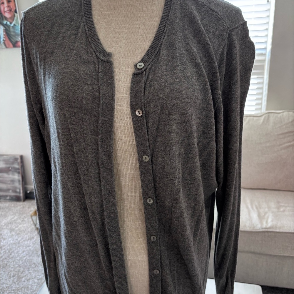August Silk Charcoal Knit Top - Picture 3 of 11